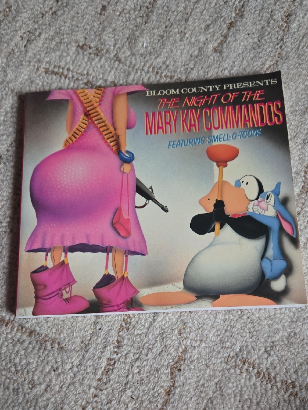 Bloom County 'The Night of the Mary Kay Commandos' Cartoon Book - Pink Cover